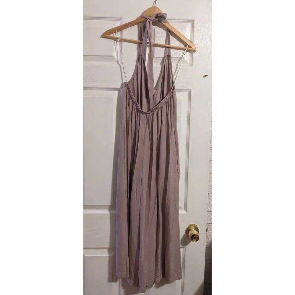 Pinkblush Maternity Taupe Jumpsuit - Picture 3 of 3